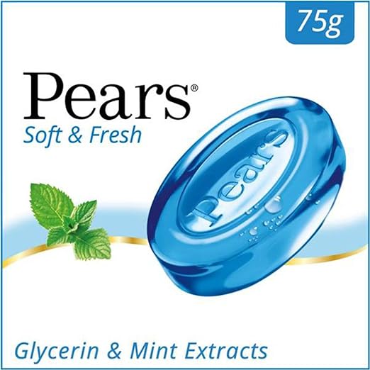 Pears Oil Clear & Glow Soap: 75g Bar Infused With Lemon Flower Extracts For Clear, Radiant Skin.
