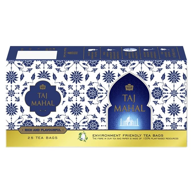 Taj Mahal Brooke Bond, 25 Tea Bags, 25 Grams, Vegetarian