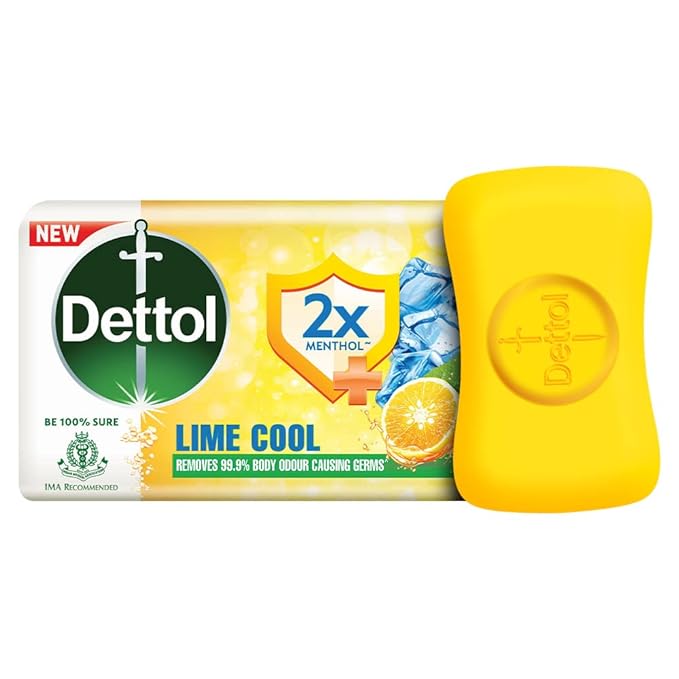 Dettol Lime Cool Bathing Soap Bar With 2x Menthol