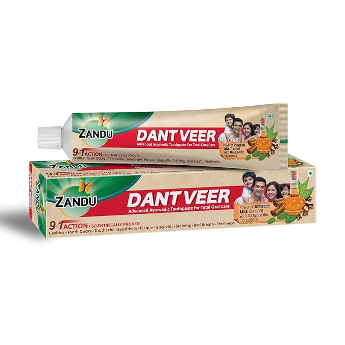 Zandu Dantveer  100g  Fights 9 Dental Problems