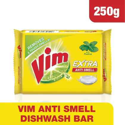 Vim Extra Anti Smell Pudina Dishwash Bar 250 G