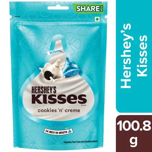 Hersheys Kisses Cookies N Creme Chocolate 100.8 G