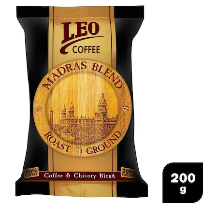 Leo Madras Blend Roast Ground Chicory & Coffee 200 G