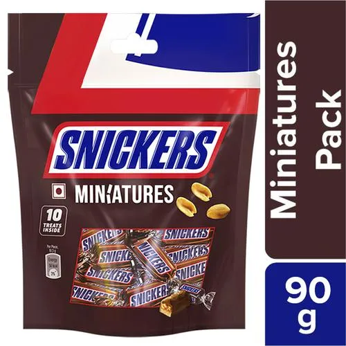 Snickers Miniatures Chocolates - Peanut, 90 G